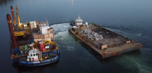 THE FIRST MARINE WORKS AND DREDGING CONTRACT IN BRITISH COLUMBIA IS COMPLETED